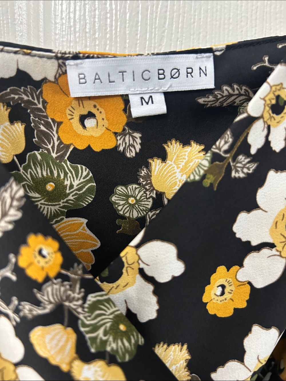 Baltic Born Black Floral High-Low Wrap Dress